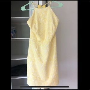 Yellow low back dress